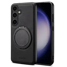 DENIOR - DENIOR A14 Samsung Galaxy S25 Magnetfodral L&auml;der PC TPU Svart