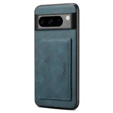 DENIOR - DENIOR Google Pixel 8 Pro Fodral L&auml;der+TPU+PC St&auml;ll - Bl&aring;