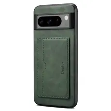 DENIOR - DENIOR Google Pixel 8 Pro Fodral L&auml;der+TPU+PC St&auml;ll - Gr&ouml;n