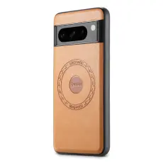 DENIOR - DENIOR Google Pixel 8 Pro Fodral Magnetiskt PU L&auml;der + PC + TPU - Khaki
