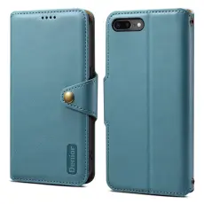 DENIOR - DENIOR iPhone 7 Plus / 8 Plus Pl&aring;nboksfodral Konstl&auml;der - Bl&aring;