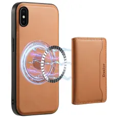 DENIOR - DENIOR Mobilskal till iPhone X / XS i &auml;kta l&auml;der - Khaki