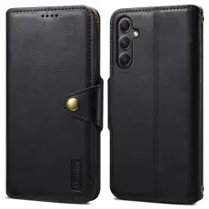 DENIOR - DENIOR Samsung Galaxy A34 5G Pl&aring;nboksfodral Konstl&auml;der - Svart