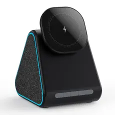 OEM - DM-23 15W Tr&aring;dl&ouml;s laddare med telefonst&auml;ll och Bluetooth-h&ouml;gtalare