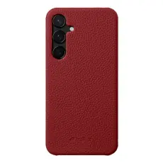 Melkco - MELKCO Samsung Galaxy S25 Fodral &Auml;kta l&auml;der PC R&ouml;d