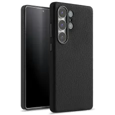 Melkco - MELKCO Mobilskal till Samsung Galaxy S25 Ultra &Auml;kta L&auml;der + PC Svart