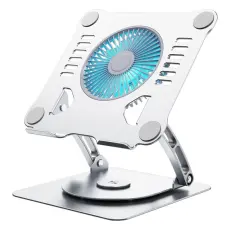 R-JUST - R-JUST HZ22-1 Laptop St&auml;ll med Kylfl&auml;kt Justerbar Silver