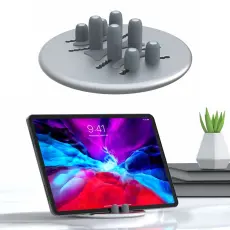 R-JUST - R-JUST RJ-BJ15 Mobiltelefon Tablet St&auml;ll Justerbart Rund Bas Svart