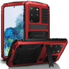 R-JUST - R-JUST Mobilskal till Galaxy S20 Plus Metall Silikon R&ouml;d