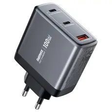 OEM - REMAX U2-ACC 100W Snabbladdare 100W med Type-C och USB-A, EU-kontakt