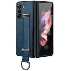 SULADA - SULADA Fashion Series Galaxy Z Fold6 Fodral Konstl&auml;der +PC Bl&aring;