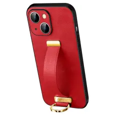 SULADA - SULADA iPhone 15 Skal Crazy Horse Textur PC+TPU Röd