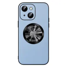 SULADA - SULADA iPhone 15 Skal Magsafe Mikrofiber Läder TPU - Baby Blue