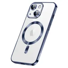 SULADA - SULADA iPhone 15 Skal MagSafe TPU och Härdat Glas Titanium Blue