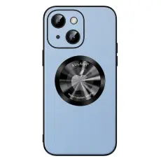 SULADA - SULADA iPhone 15 Skal PU Läder + TPU MagSafe - Baby Blue