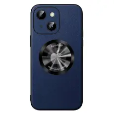 SULADA - SULADA iPhone 15 Skal PU Läder + TPU MagSafe Kompatibel - Blå