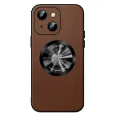 SULADA - SULADA iPhone 15 Skal PU Läder + TPU MagSafe Kompatibel - Brun