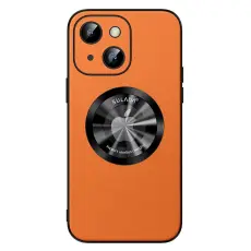 SULADA - SULADA iPhone 15 Skal PU Läder + TPU MagSafe Kompatibel - Orange