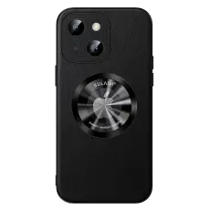 SULADA - SULADA iPhone 15 Skal PU Läder + TPU MagSafe Kompatibel - Svart