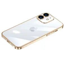 SULADA - SULADA JINGJIA iPhone 12 Mobilskal H&aring;rd PC Electroplating Guld