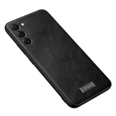 SULADA - SULADA Mobilskal till Galaxy S23+ PU L&auml;der Coated TPU + PC Svart
