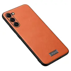 SULADA - SULADA Galaxy S25 Skal PU L&auml;der + TPU + PC Orange
