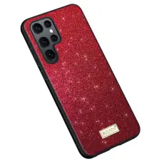 SULADA - SULADA Mobilskal till Galaxy S25 Ultra PU L&auml;der + PC + TPU R&ouml;d