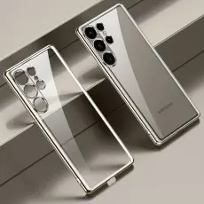 SULADA - SULADA Mobilskal till Galaxy S25 Ultra Ultra Tunn TPU Klar Silver
