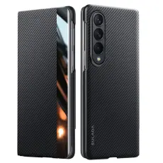 SULADA - SULADA Galaxy Z Fold4 5G Skal Läder Fodral Svart