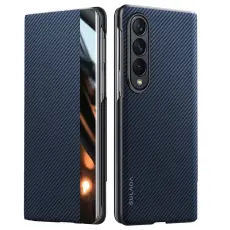 SULADA - SULADA Galaxy Z Fold4 5G Skal Läder Kortfodral Blå