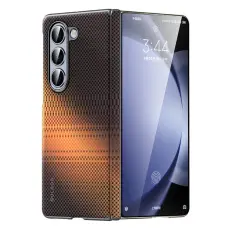 SULADA - SULADA Galaxy Z Fold5 5G Skal Shockproof Hård PC Sunset Orange