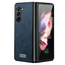SULADA - SULADA Galaxy Z Fold5 Fodral PU Läder TPU+PC Blå
