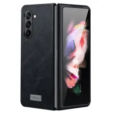SULADA - SULADA Galaxy Z Fold5 Fodral PU Läder TPU+PC Svart