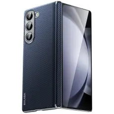 SULADA - SULADA Mobilskal till Galaxy Z Fold6 5G Kolfiber L&auml;der+PC Bl&aring;