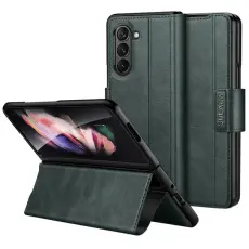 SULADA - SULADA Mobilskal till Galaxy Z Fold6 5G PU L&auml;der + PC - Gr&ouml;n