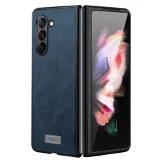 SULADA - SULADA Galaxy Z Fold6 Fodral KonstL&auml;der TPU+PC Bl&aring;