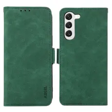 ABEEL - ABEEL Anti-drop Cover Samsung Galaxy S23 Konstl&auml;der Pl&aring;nboksfodral Gr&ouml;n