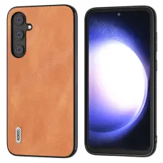 ABEEL - ABEEL Cowhide Texture Fodral f&ouml;r Samsung Galaxy S23 FE - Brun