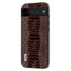 ABEEL - ABEEL Google Pixel 8 Pro Fodral Anti-Drop &Auml;kta L&auml;der Kaffe