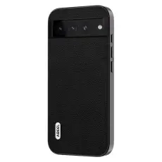 ABEEL - ABEEL Google Pixel 8 Pro Skal Litchi Textur &Auml;kta L&auml;der Svart