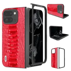 ABEEL - ABEEL Google Pixel 9 Pro Pl&aring;nboksfodral &Auml;kta L&auml;der R&ouml;d