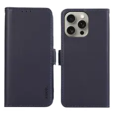 ABEEL - ABEEL iPhone 12 / 12 Pro Pl&aring;nboksfodral RFID-Skydd Flip Konstl&auml;der Bl&aring;