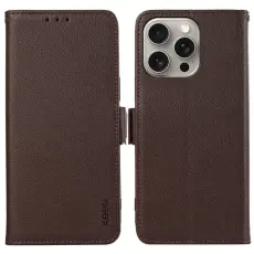 ABEEL - ABEEL iPhone 12/12 Pro Mobilskal RFID-Skydd Konstl&auml;der Brun