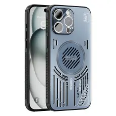 ABEEL - ABEEL Mobilskal till iPhone 15 Pro Max Aluminium + PC + TPU - Bl&aring;