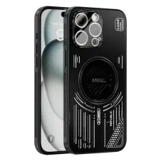 ABEEL - ABEEL Mobilskal till iPhone 15 Pro Max Aluminium + PC + TPU - Svart