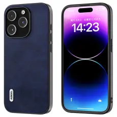 ABEEL - ABEEL Mobilskal till iPhone 15 Pro Max L&auml;der Coated TPU - Bl&aring;