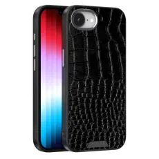 ABEEL - ABEEL Mobilskal till iPhone 16e MagSafe &Auml;kta L&auml;der Svart