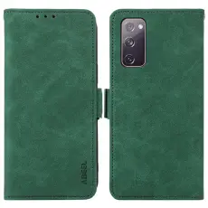 ABEEL - ABEEL Magnetic Konstl&auml;der Pl&aring;nboksfodral f&ouml;r Samsung Galaxy S20 FE - Gr&ouml;n