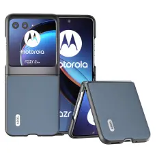 ABEEL - ABEEL Motorola Razr 40 Ultra 5G Skal Haze Textured PU Läder Blå