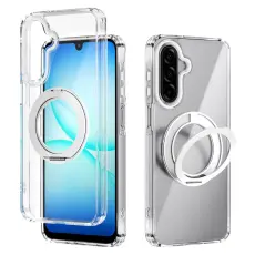 ABEEL - ABEEL Q-LUCK Mobilskal till Samsung Galaxy A17 5G Silver Rotating Kickstand